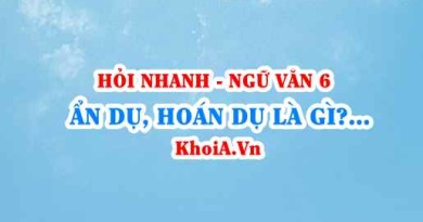 Ẩn dụ là gì? Hoán dụ là gì cho ví dụ? Ngữ Văn lớp 6